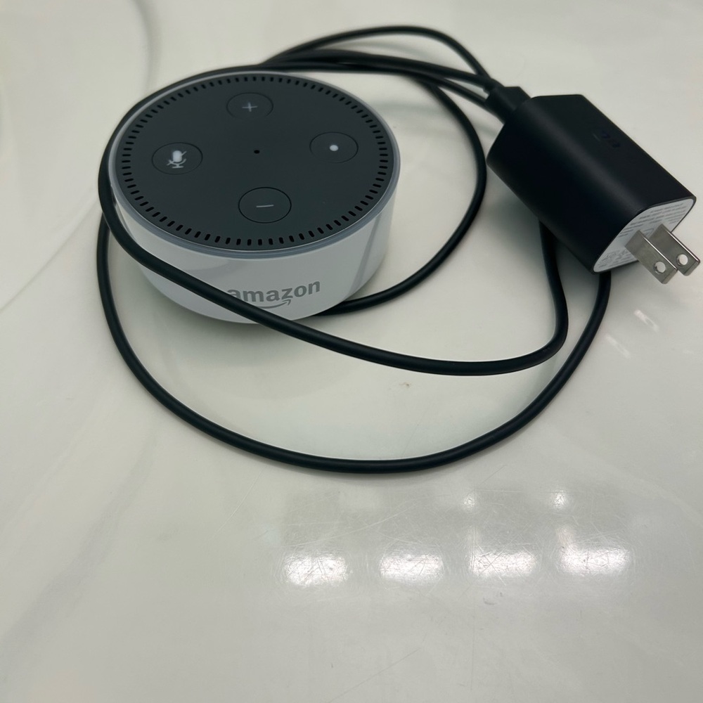 Amazon Echo Dot Smart Speaker with Black and White Finish